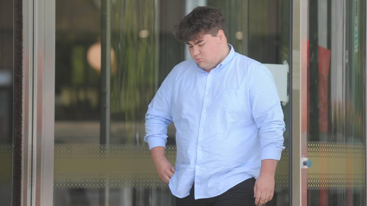 Angus Miles Gottaas-Hughes leaving the ACT courts building on Tuesday. Picture by Toby Vue
