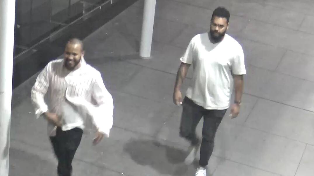 ACT Policing is seeking the identities of two men believed to have information about the assault. Picture supplied