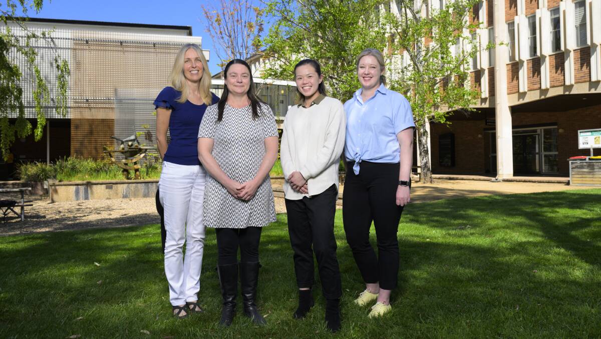 Dr Elizabeth Rieger, Dr Peta Hoffmann, Jane Ma and Dr Kristen Murray ran a pilot program aiming to help people with chronic illnesses build a more positive relationship with their body. Picture by Keegan Carroll