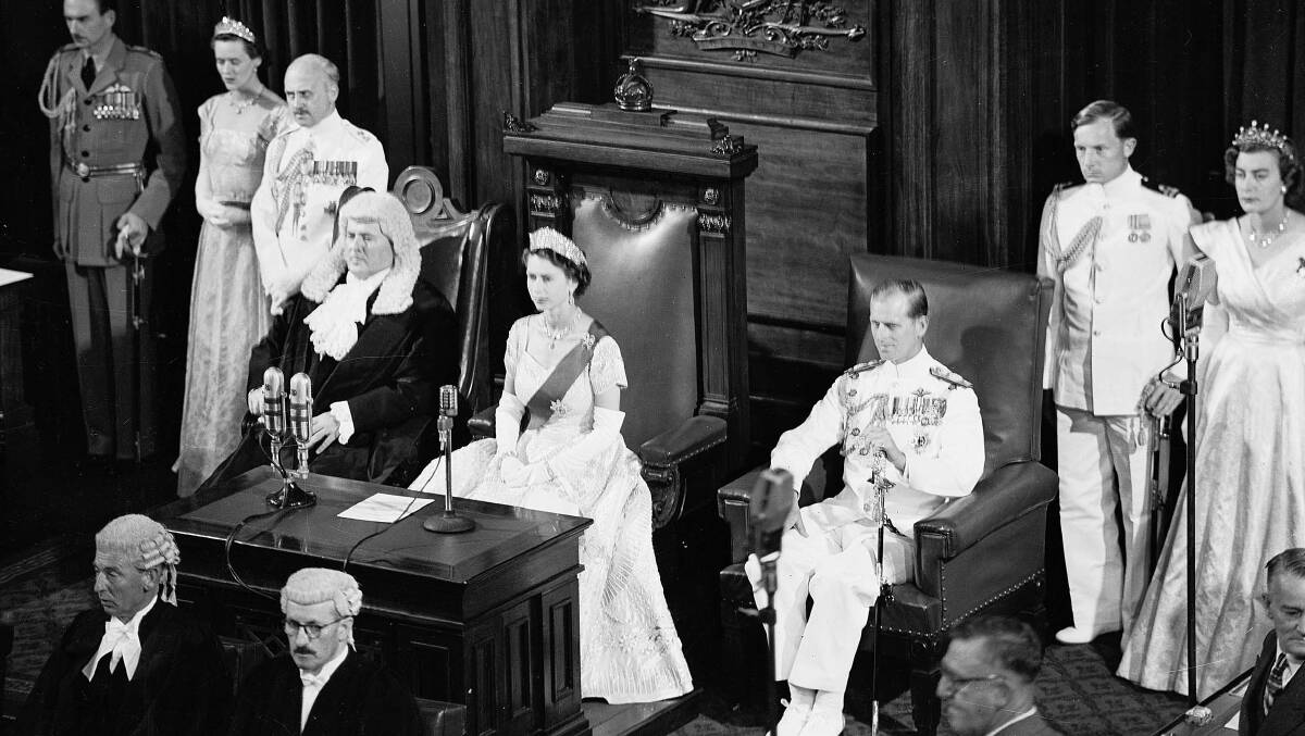Queen Elizabeth II at her Coronation in 1953.