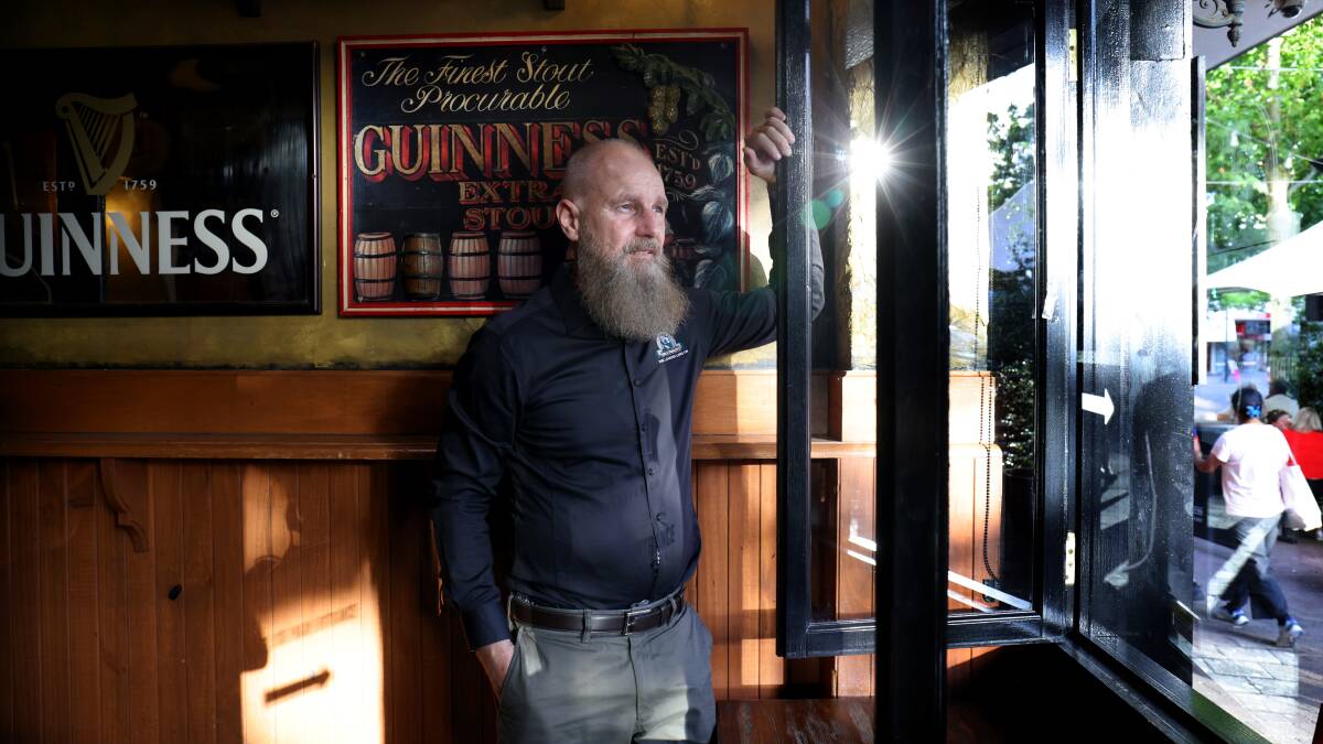 Peter Barclay, owner of King O'Malleys pub in Garema Place. Picture by James Croucher