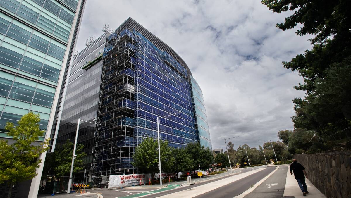 Works are underway at 18 Marcus Clarke street in Canberra's city. Picture by Karleen Minney