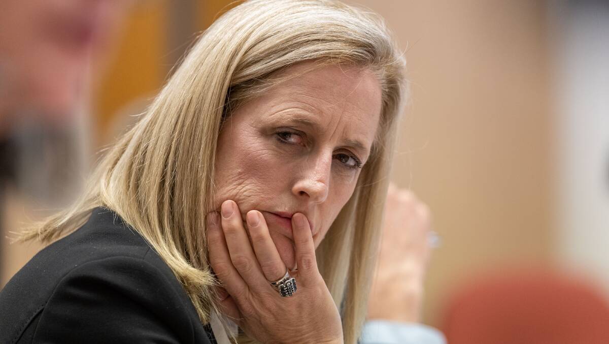 Public Service Minister Katy Gallagher at the last Senate estimates. Picture by Gary Ramage