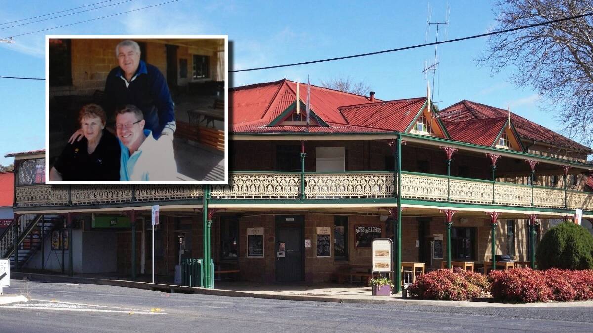 Marion and Kasey Hodzic, pictured with former rugby union player Nick Farr-Jones, have sold the Royal Hotel in Cooma. Pictures CoreLogic and supplied