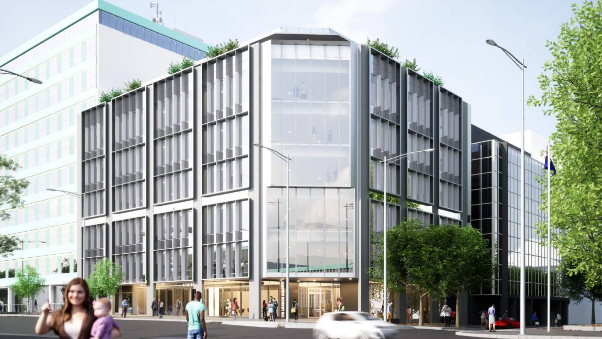 An artist's impression of the modern office block proposed for London Circuit and Ainslie Place. Picture supplied