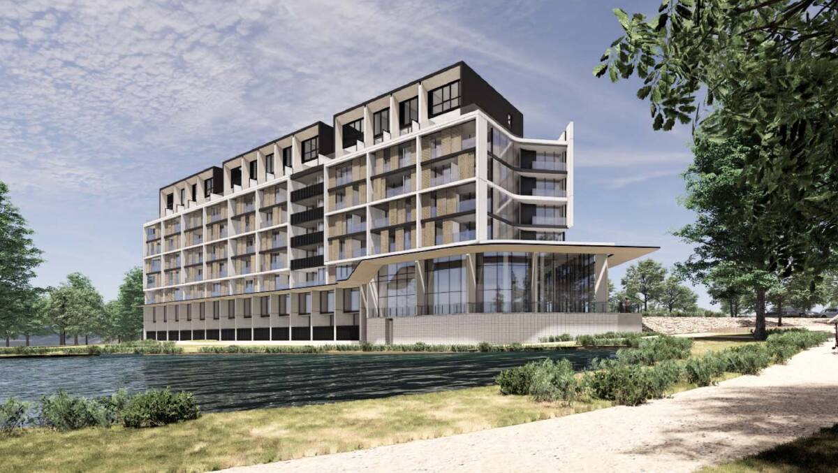 An artist's impression of the revised proposal for an apartment block in Casey. Picture supplied