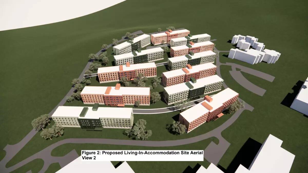 The four-storey ADFA buildings should be increase to six storeys, a committee says. Picture supplied