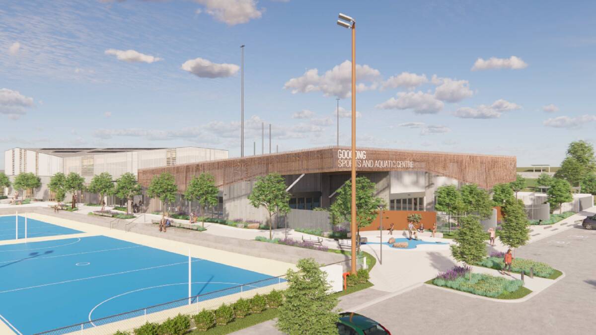 An artist's impression of the Googong Indoor Sports and Aquatic Centre. Picture supplied