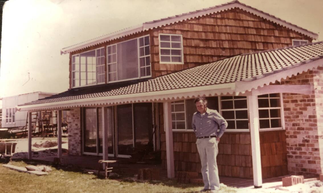 John Matthews outside the home he designed in the 1970s. Picture supplied
