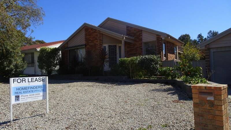 This home in Lyneham has been listed for rent for about two months. Picture supplied