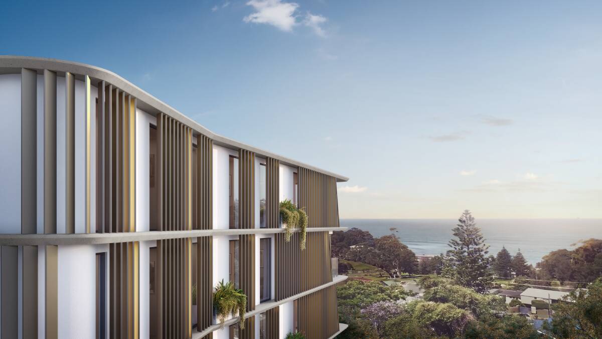 The four-storey apartment block will offer ocean views. Picture supplied