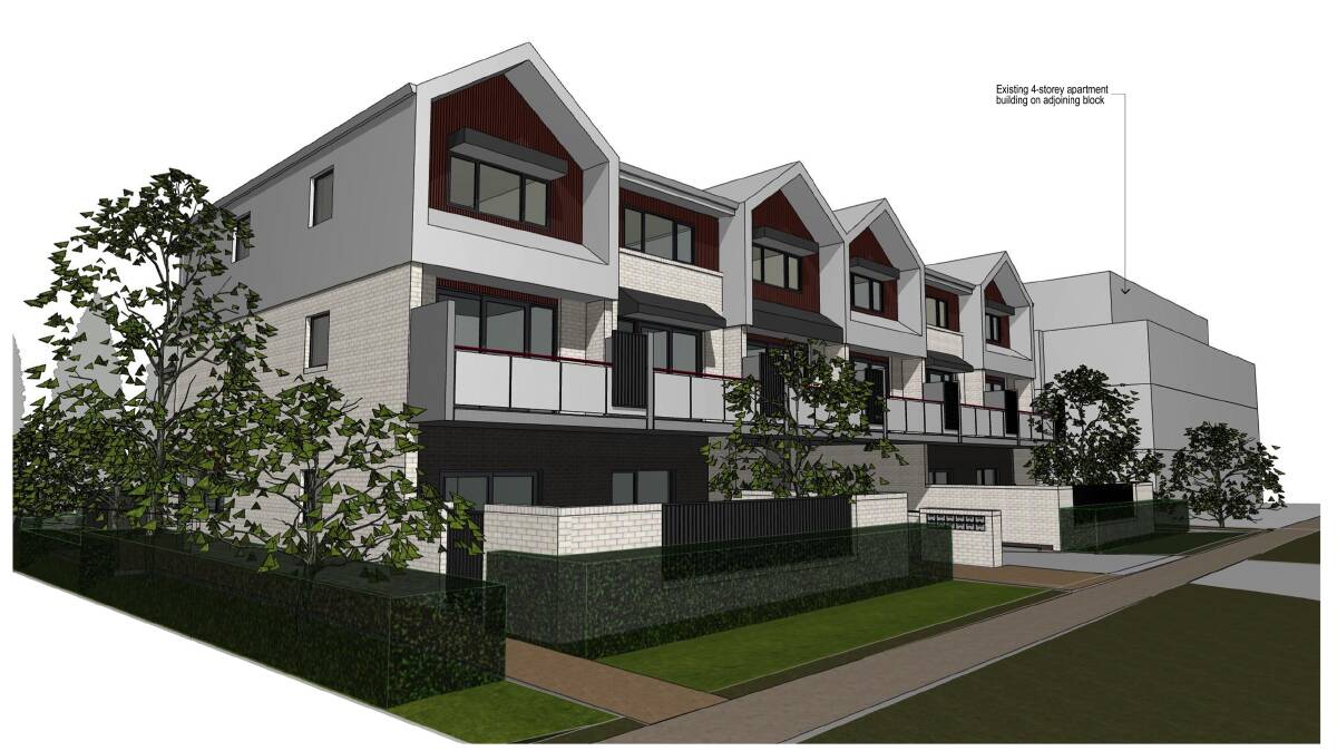 A render of the proposed apartment complex, prior to the amendment application. Picture supplied