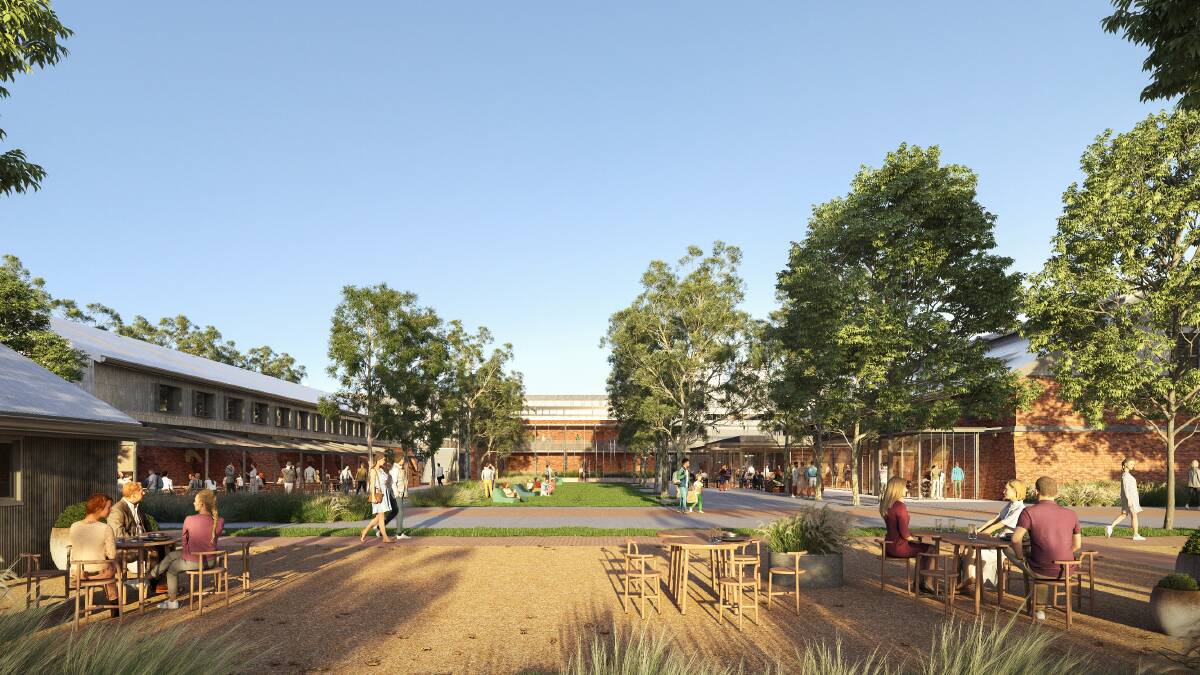 An artist's impression of the commercial precinct proposed for the heritage buildings. Picture supplied