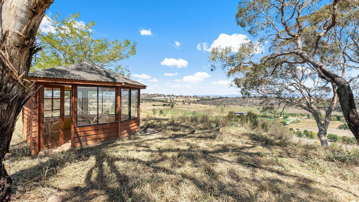A wooden pavilion offers views across the property. Picture supplied