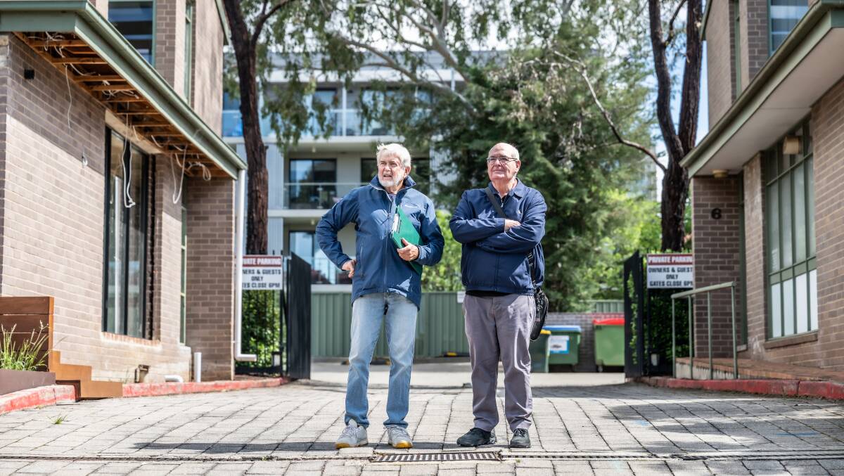 Richard Johnston (left) has described a apartment complex proposal as "egregious over-development". Picture by Karleen Minney