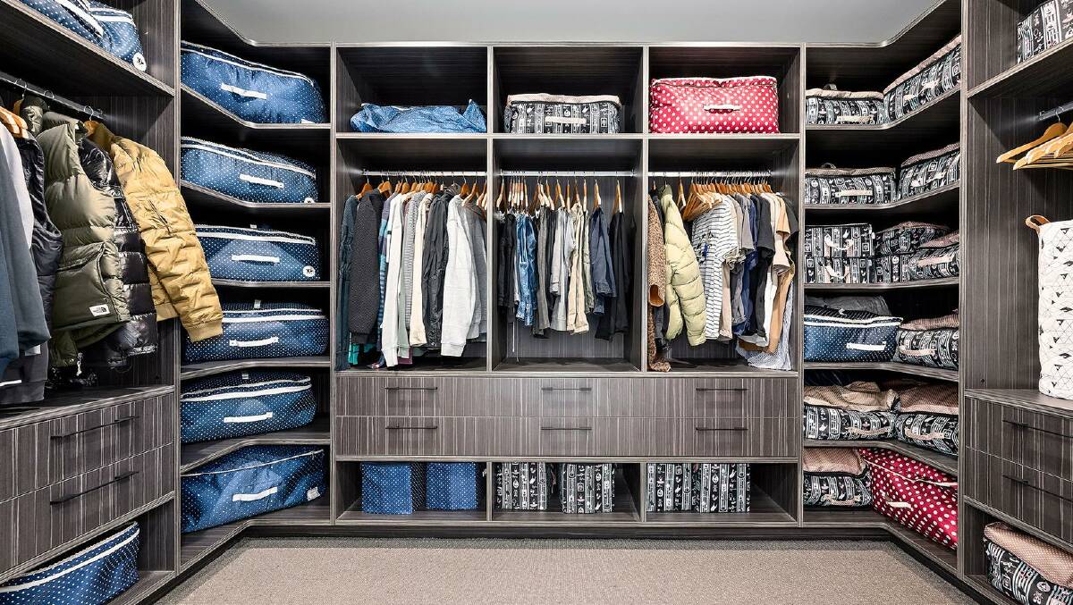 A generous walk-in wardrobe was among the luxury features. Picture supplied