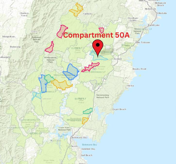 Compartment 50A on the NSW Forestry Corporations Plan Portal. 