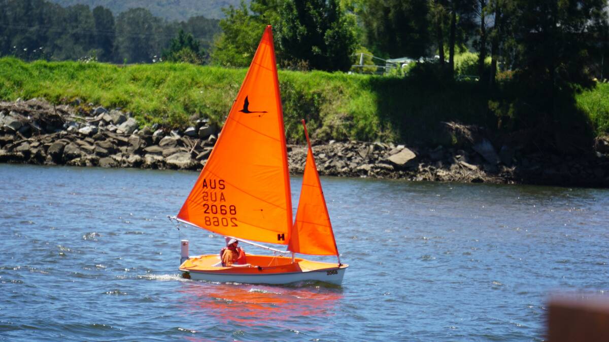 Michael Leydon sailing along the Deua River in a Hansa 303 called Pumpkin. Picture supplied. 