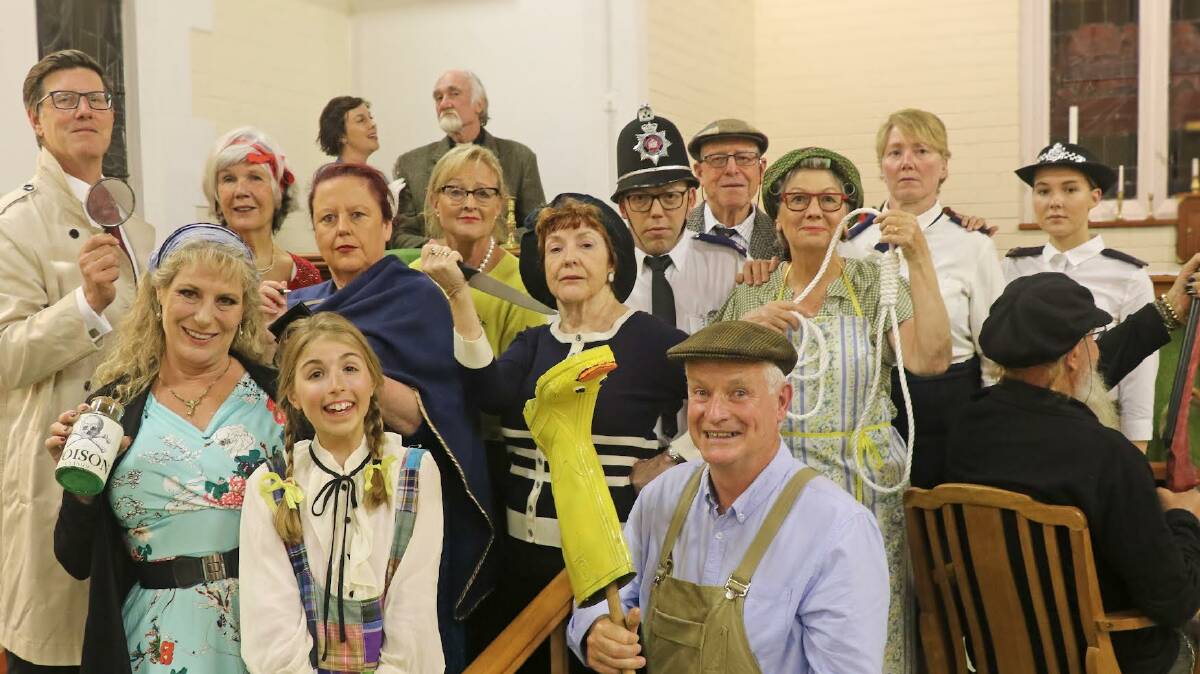 The cast of the Red Door Theatre Company's latest production 'Agatha Crusty & The Village Hall Murders'. Picture supplied.