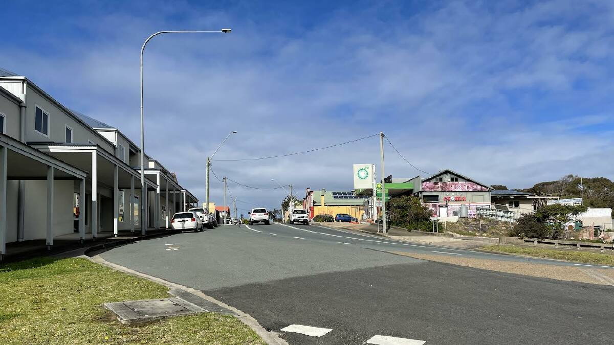 BP Narooma and the Wharf Apartments - separated by Princes Highway. BP Narooma is set to reopen after a forced closure due to a suspected oil leak in May. Picture by Marion Williams.