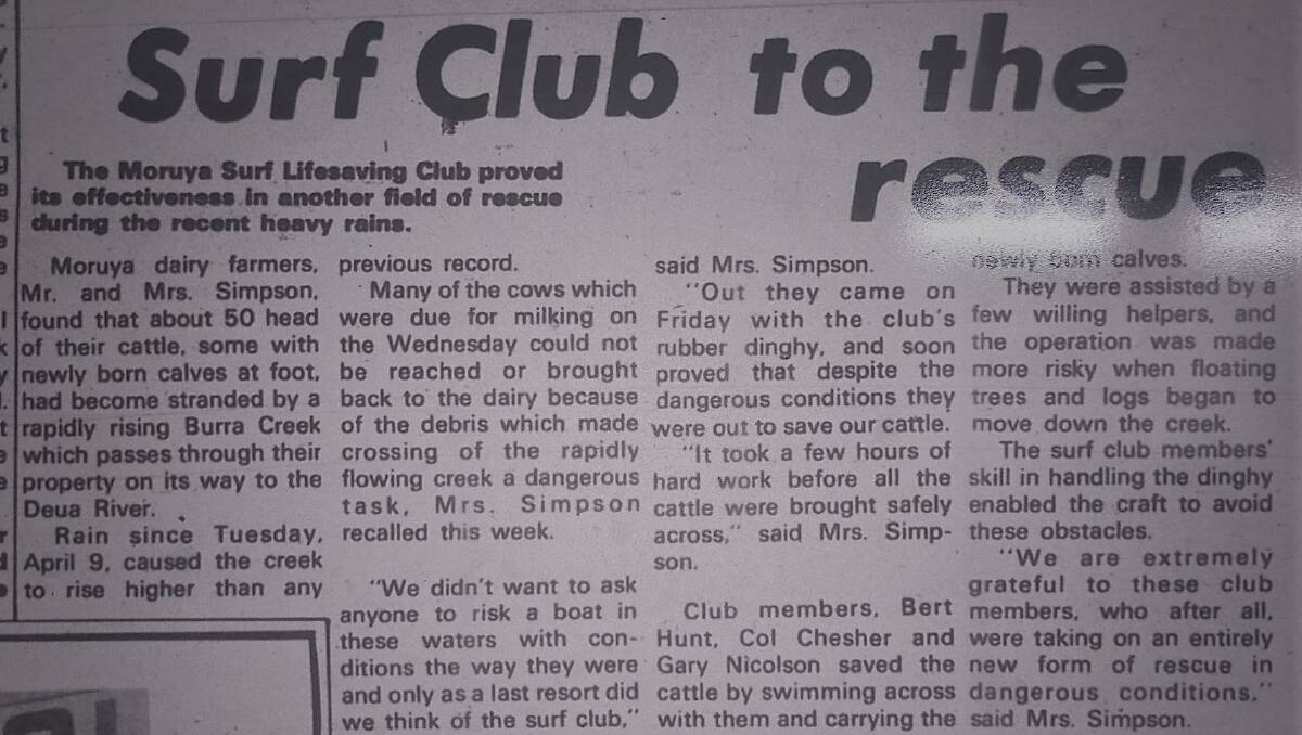 An article from the Moruya Examiner in 1974. Picture supplied.