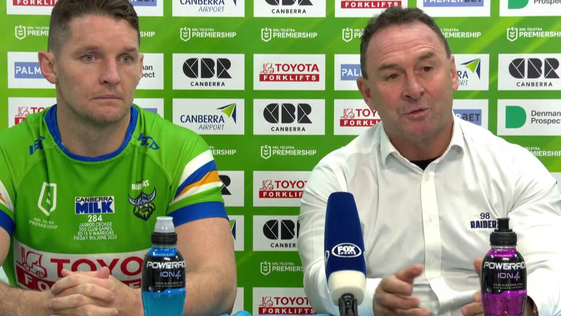 Ricky Stuart said he'd rather lose at home for Croker's 300th than a win in front of a poor crowd attendance in Sydney. Picture NRL
