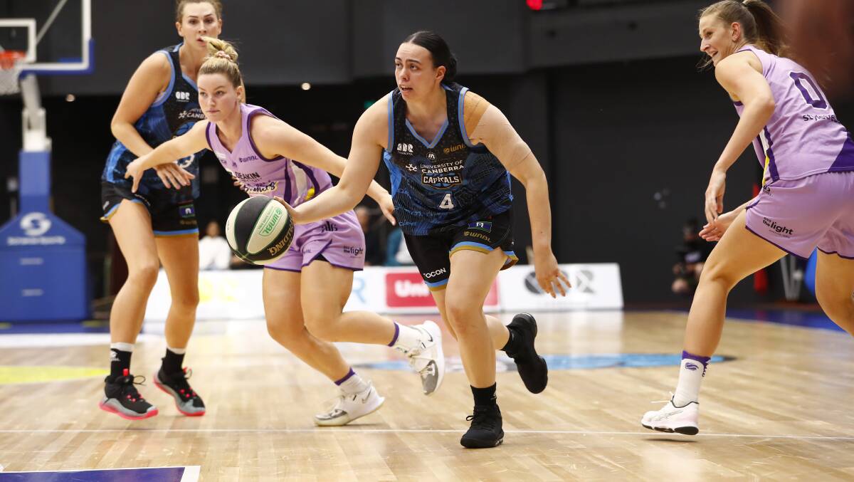 Canberra Capitals' Tahlia Tupaea will be out for the season. Picture by Keegan Carroll.