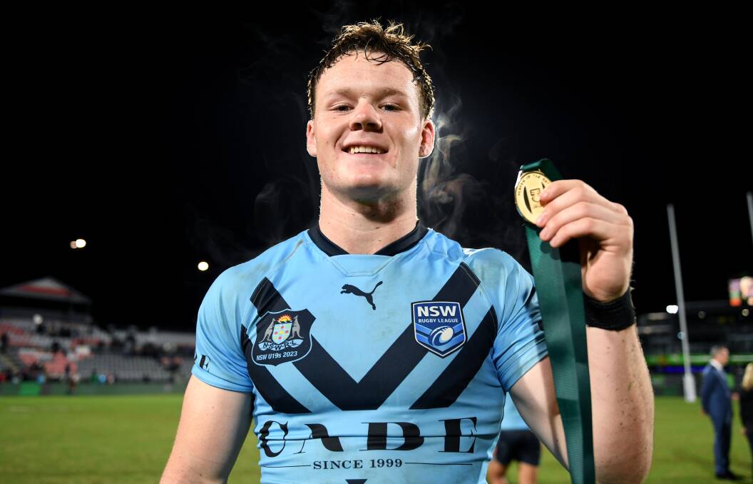 Ethan Strange was man of the match in the Under-19 State of Origin. Picture NRL Photos.