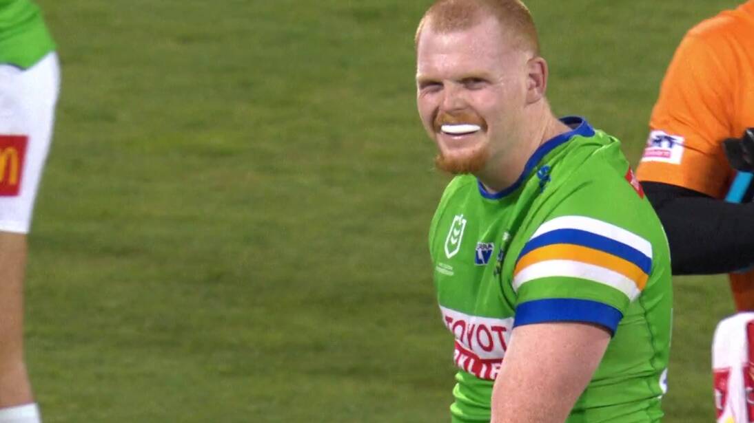 Corey Horsburgh was smiling at a decision that went against the Warriors. Picture Fox Sports
