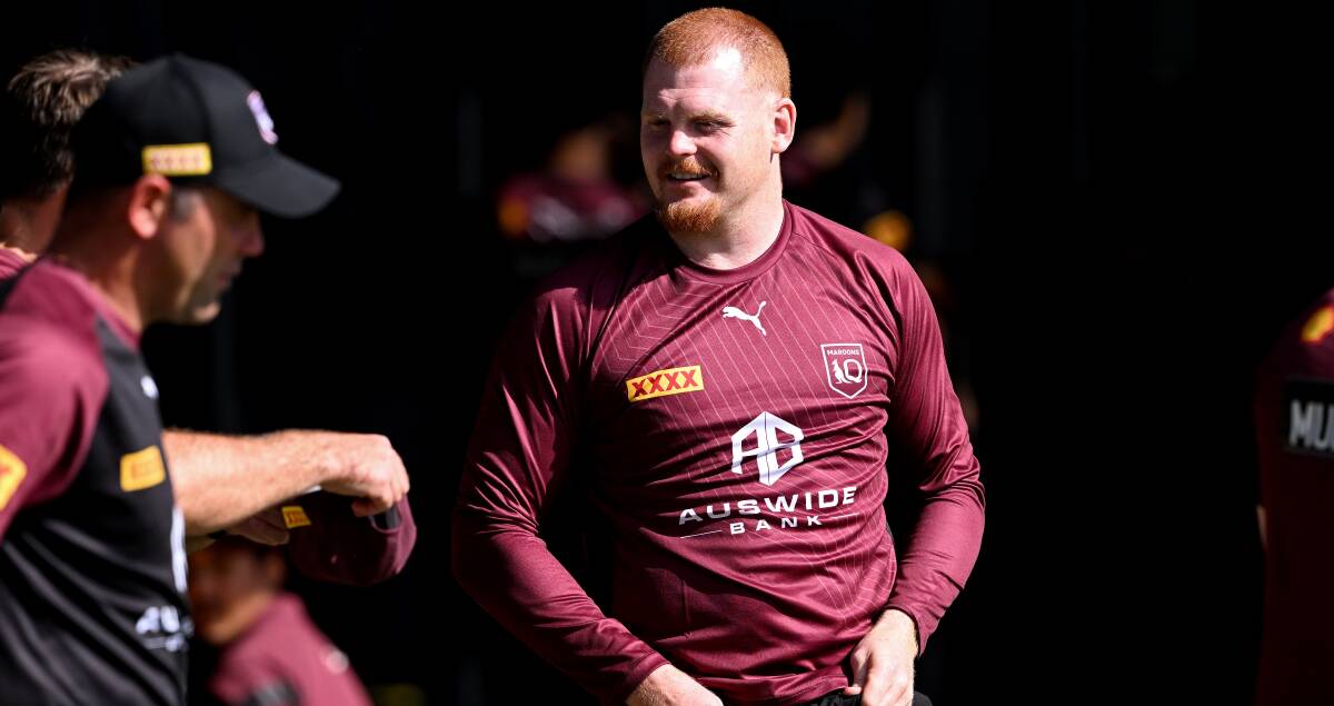 Raiders forward Corey Horsburgh in Maroons camp. Picture Getty Images