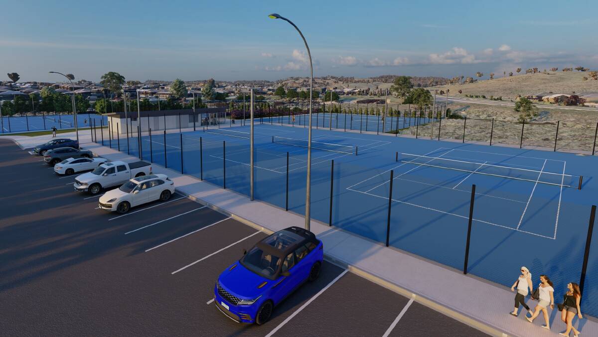 Rendered image of Amaroo Tennis Centre. Supplied