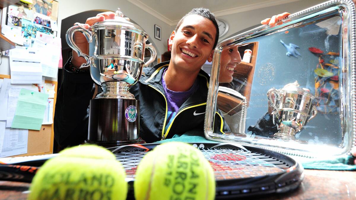 Nick Kyrgios burst onto the pro tennis scene in Australia after a successful junior career. Picture by ACM