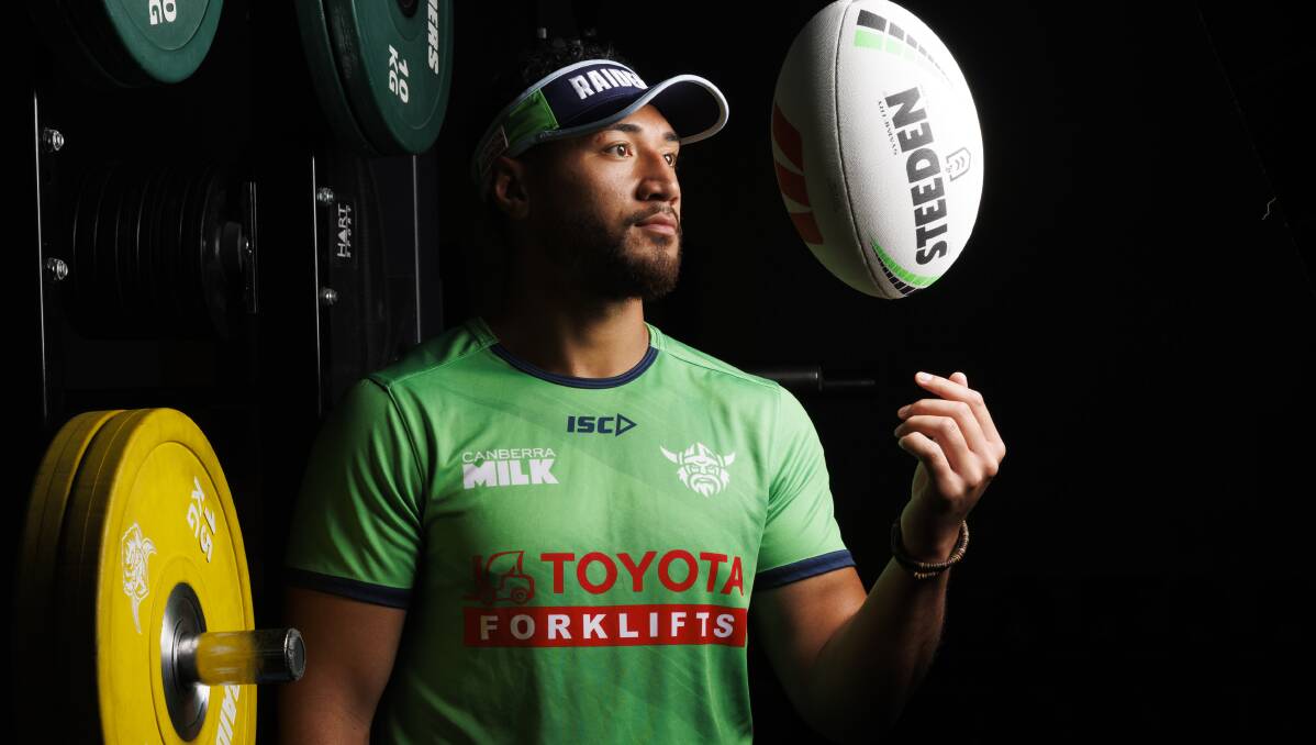 Canberra Raiders new recruit Simi Sasagi. Picture by Keegan Carroll