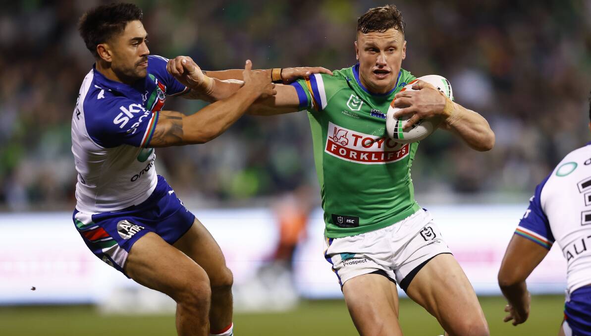 Jack Wighton in action against the Warriors. Picture by Keegan Carroll