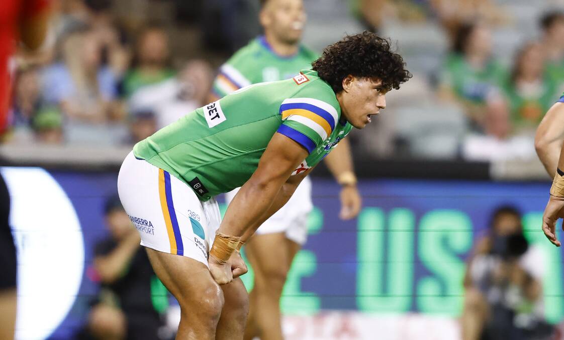 Canberra Raiders forward Pasami Saulo will miss after failing a HIA last weekend. Picture by Keegan Carroll