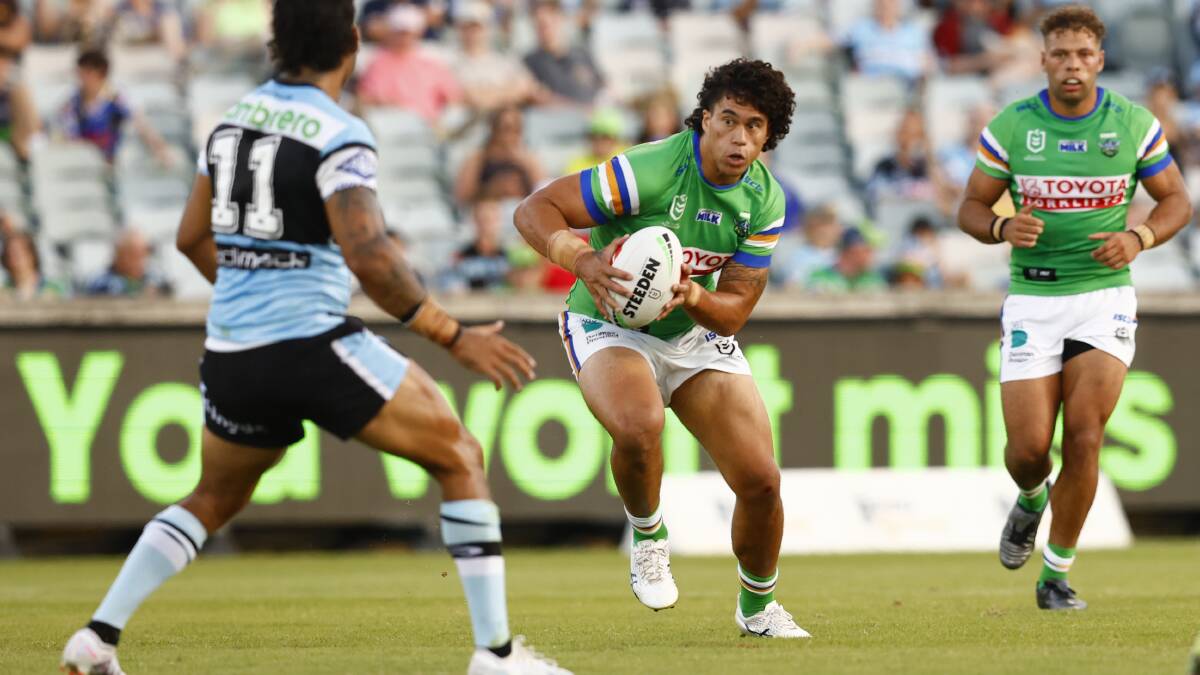 Canberra Raiders prop Pasami Saulo has re-signed until the end of 2026. Picture by Keegan Carroll
