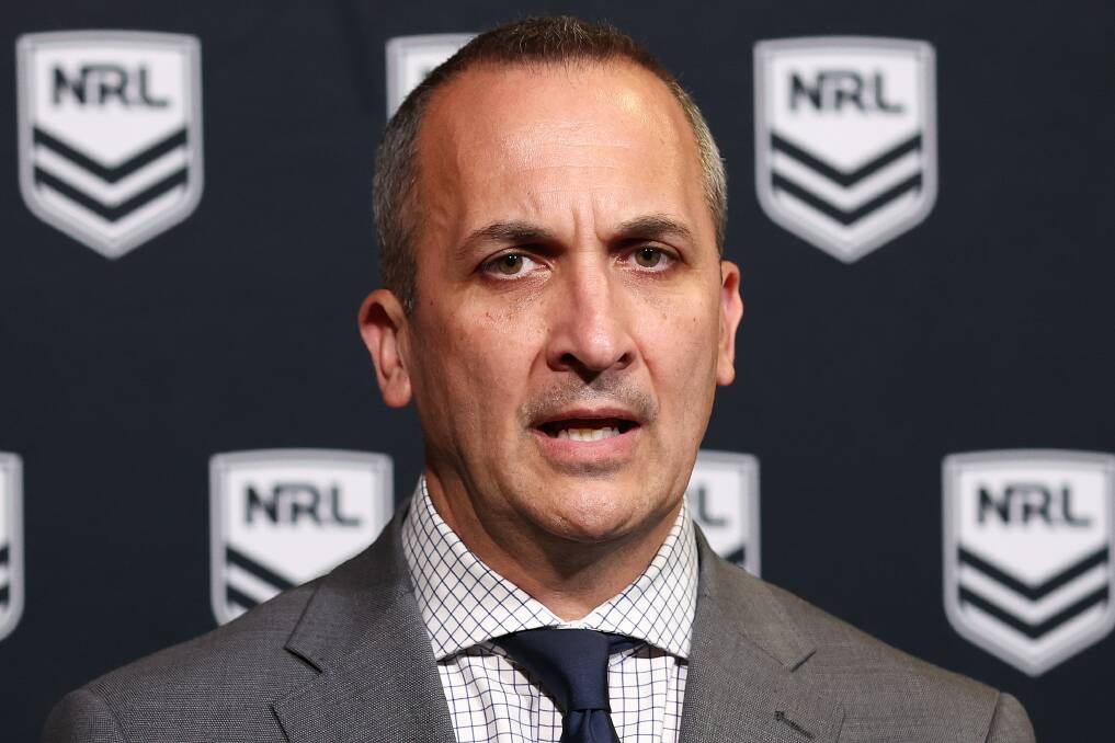 NRL chief executive Andrew Abdo. Picture Getty Images