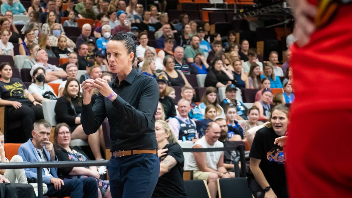 Canberra Capitals' coach Kristen Veal at their last game of the season. Picture by Elesa Kurtz