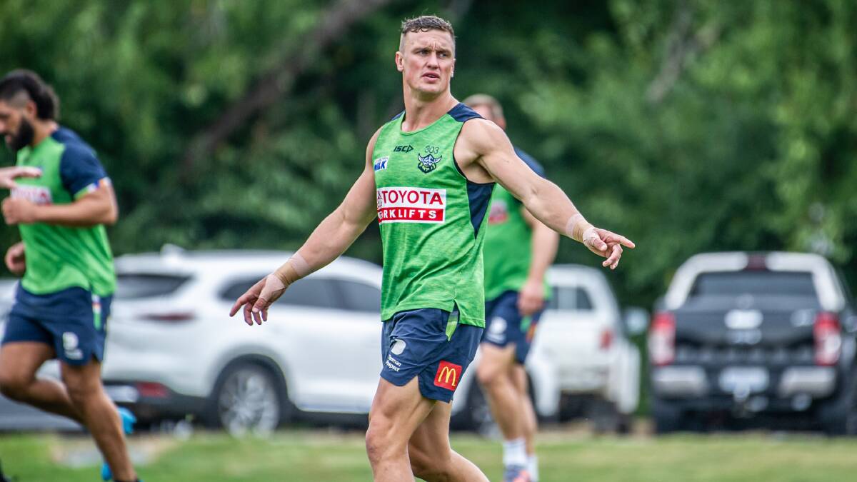 Jack Wighton at Raiders training. Picture by Karleen Minney