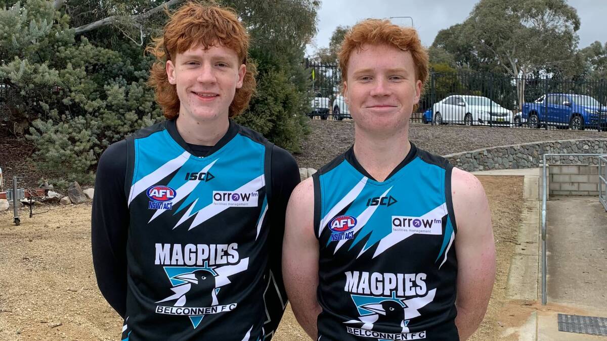 Cooper and Jaiken Bell played for Belconnen Magpies as juniors together. Picture supplied