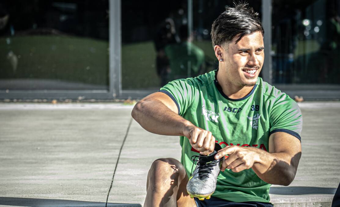 Raiders half Kaeo Weekes has found his kicking boots in Canberra. Picture by Karleen Minney