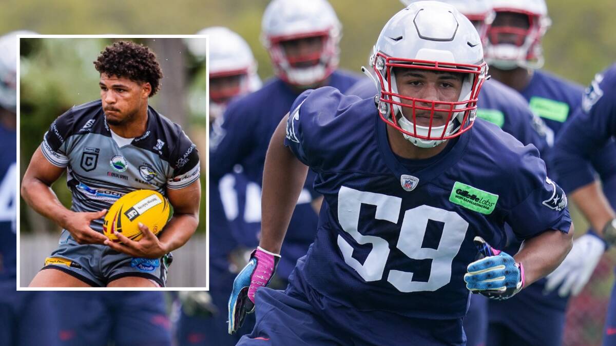 Australian Jotham Russell with the Patriots. Picture Dwight Darian (New England Patriots)