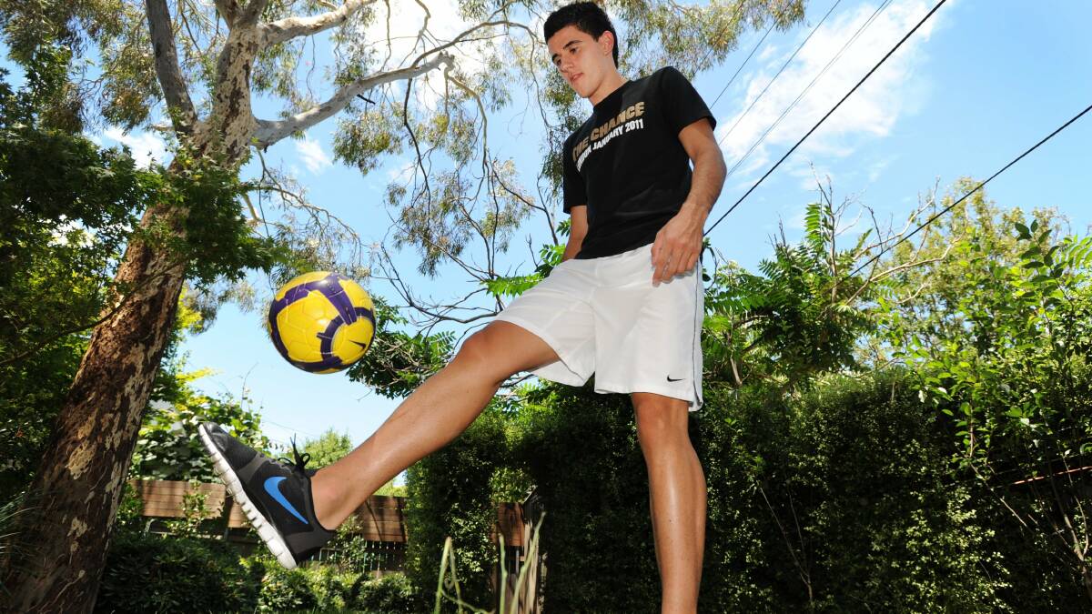 A young Tom Rogic in 2011 at home in Griffith before his A-League career took off. Picture by Andrew Sheargold.