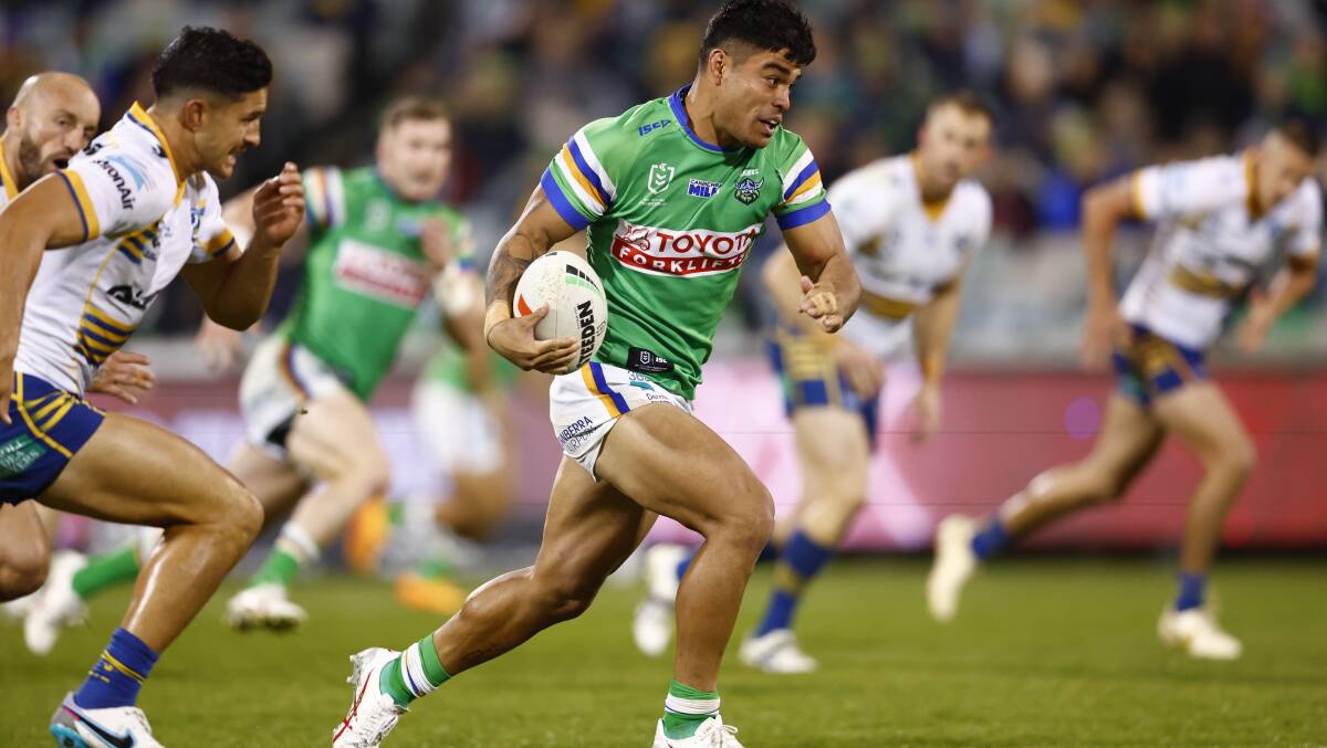 Canberra Raiders centre Matthew Timoko. Picture by Keegan Carroll