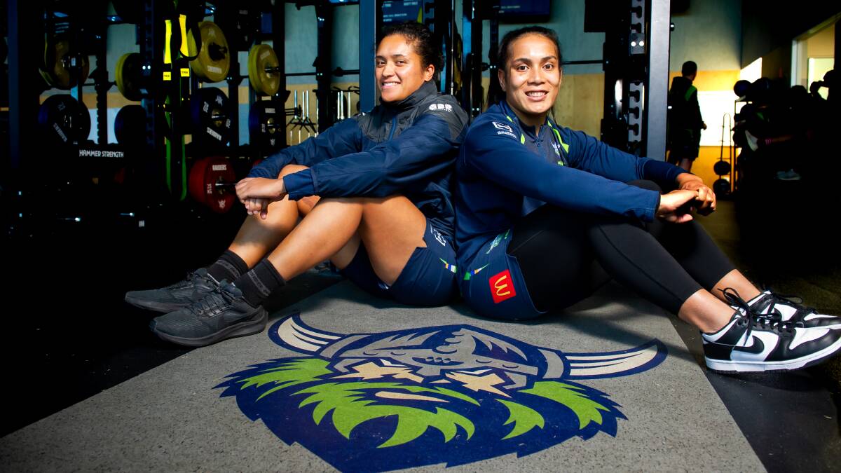 New NRLW Raiders women's co-captains Zahara Temara and Simaima Taufa. Picture by Elesa Kurtz