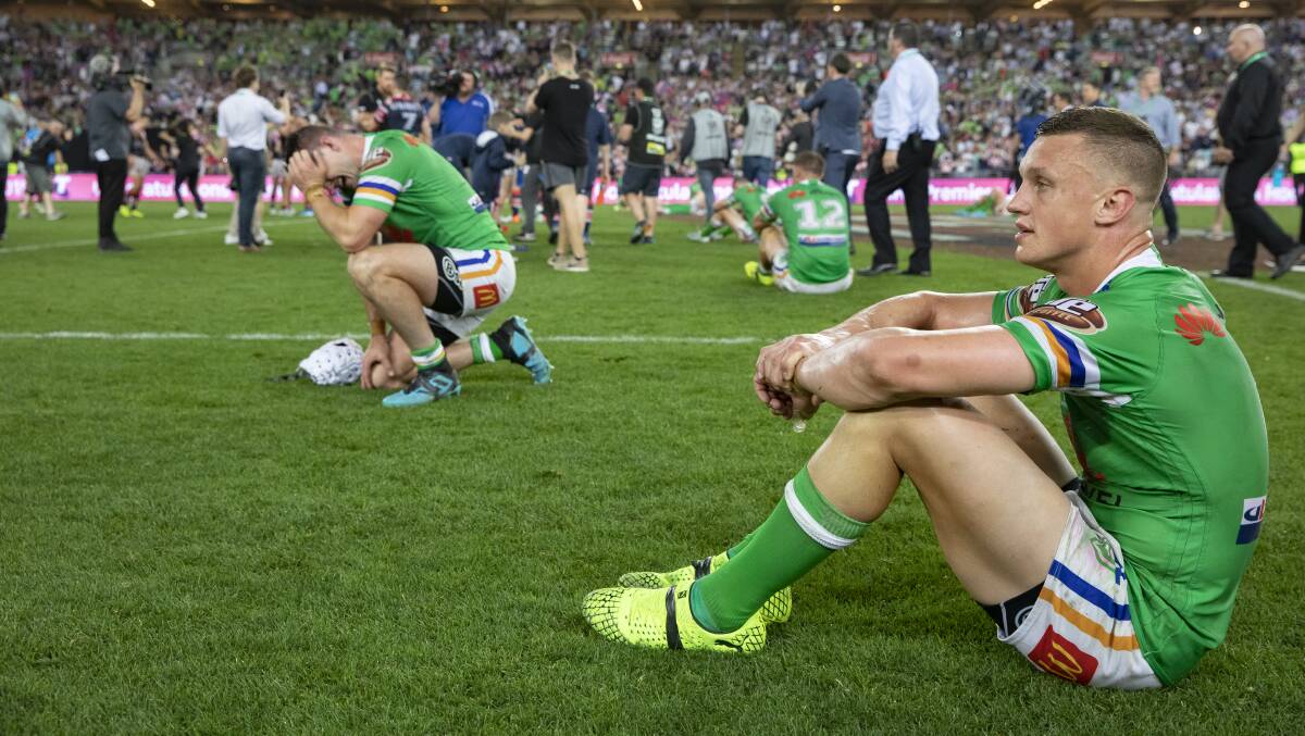 Jack Wighton after the 2019 NRL grand final loss. Picture by Sitthixay Ditthavong