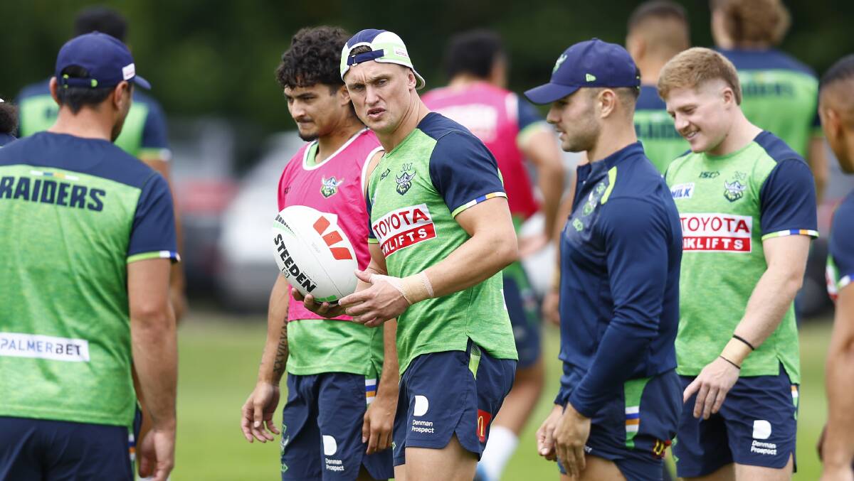 Jack Wighton at Raiders training. Picture by Keegan Carroll