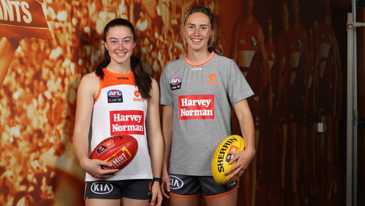Emily Pease and Tarni Evans were drafted the same year by the Giants. Picture by GWS Giants