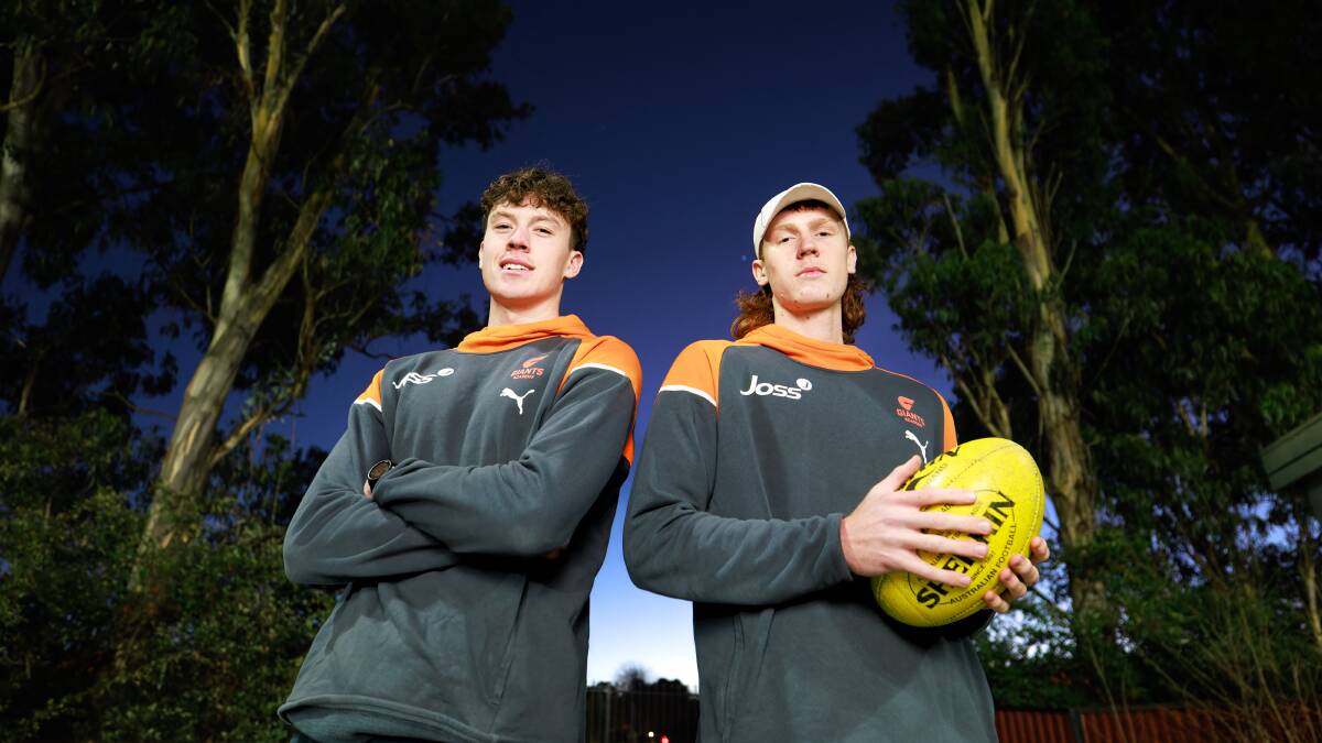Logan Smith and Cooper Bell are two Canberra footy stars tipped to be selected in the 2024 AFL draft. Picture by Sitthixay Ditthavong