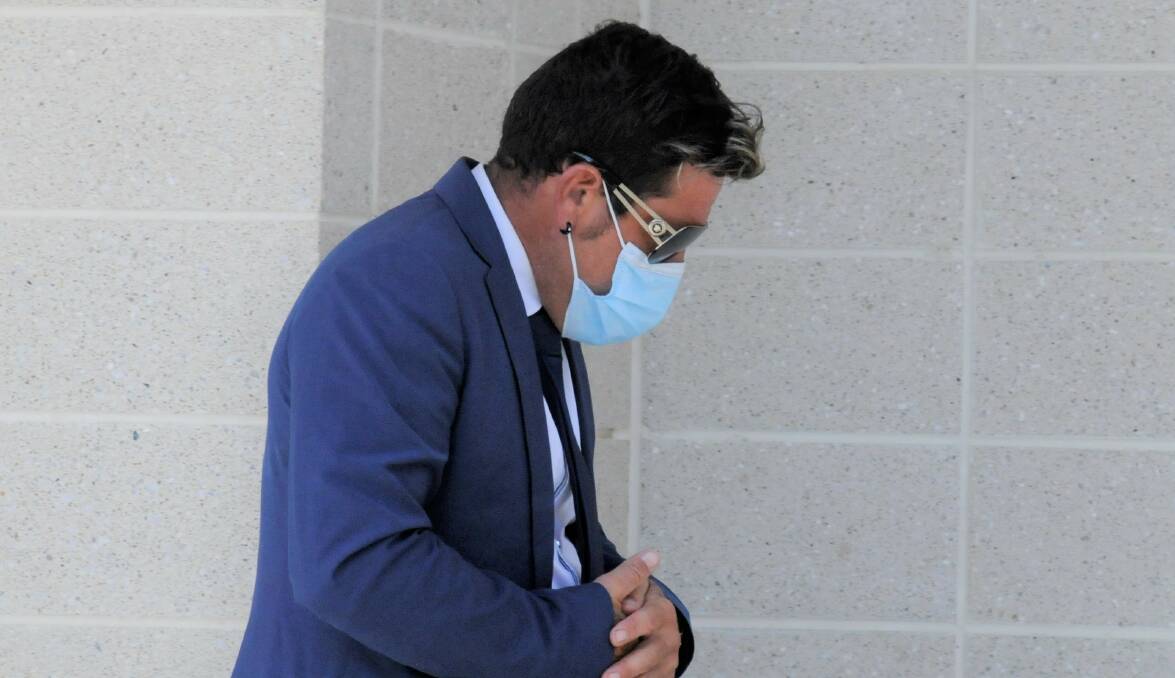 Salvatore Incandela outside court during his trial. Picture by Blake Foden